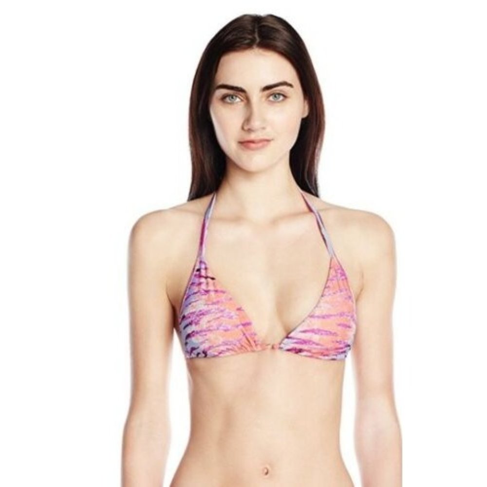 Sauvage Tiger Triangle Bikini Top Medium